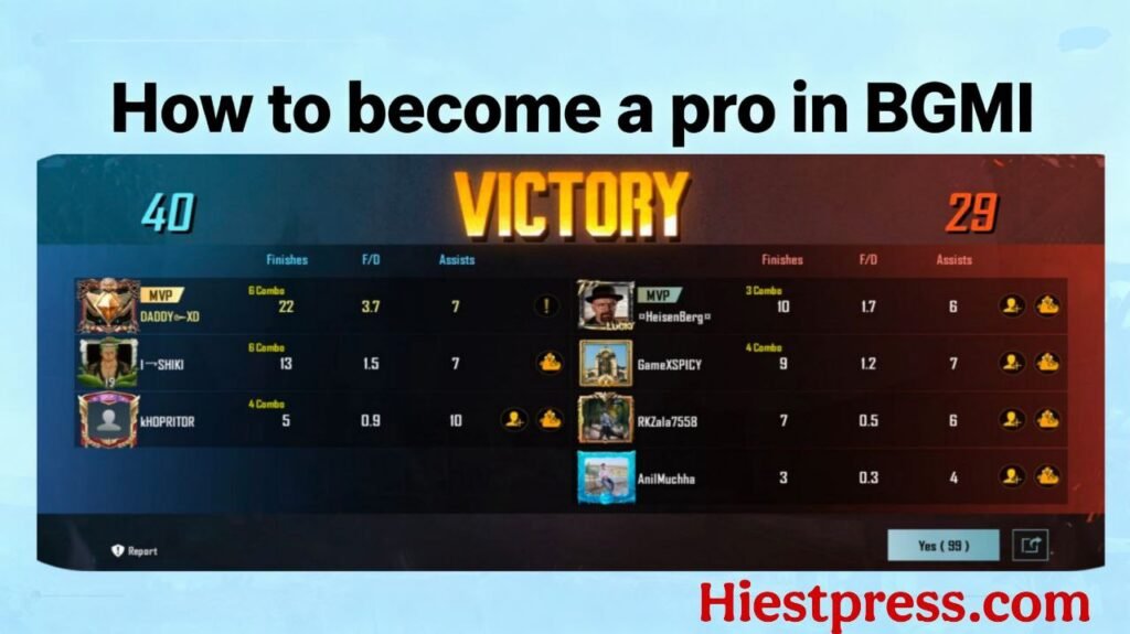 How to become a pro in BGMI